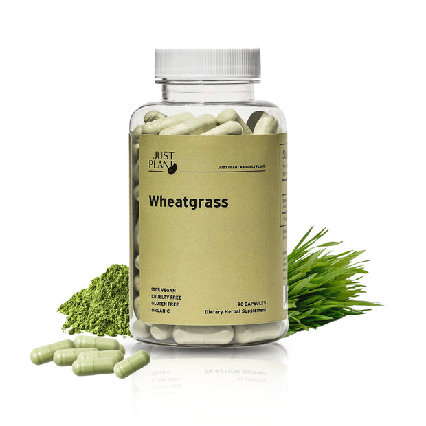 Just Plant Wheatgrass – 90 Vegan Capsules, 500 mg