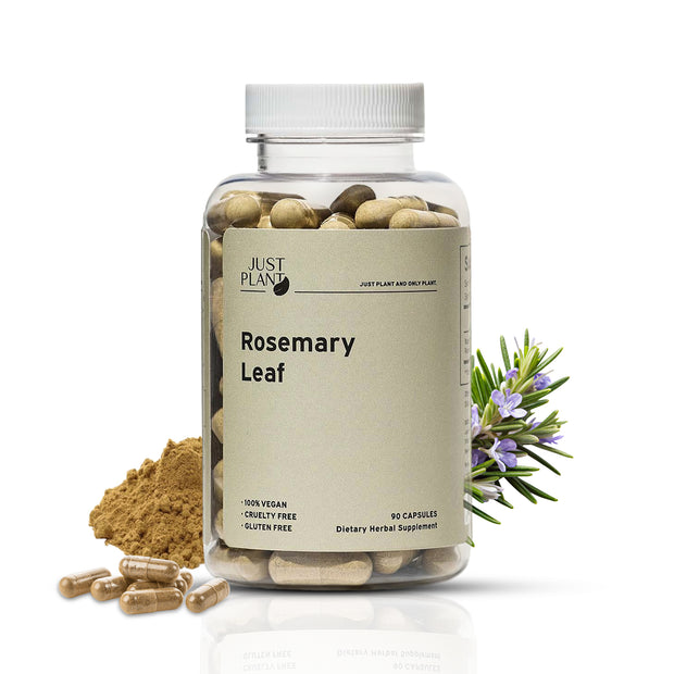 Just Plant Rosemary Leaf Supplement – 90 Vegan Capsules, 500 mg