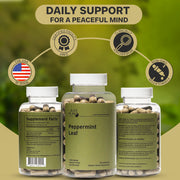 Just Plant Peppermint Leaf Supplement – 90 Vegan Capsules, 750 mg