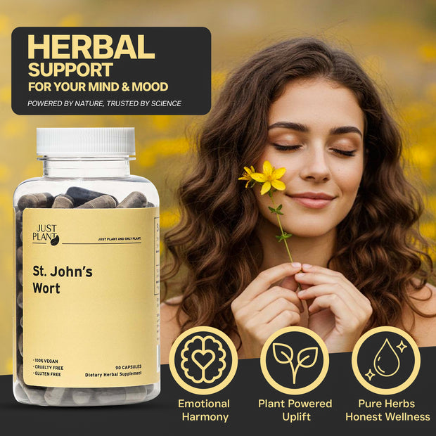 Just Plant St. John’s Wort – 90 Vegan Capsules, 750 mg