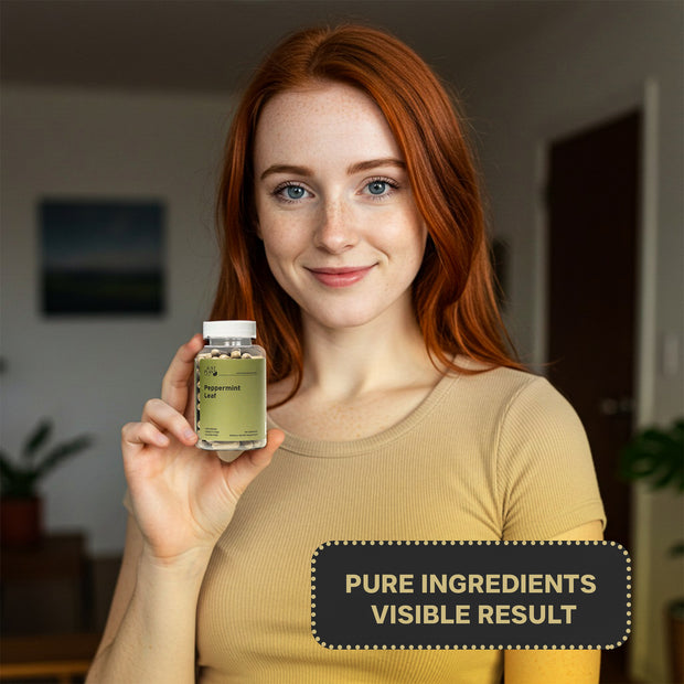 Just Plant Peppermint Leaf Supplement – 90 Vegan Capsules, 750 mg